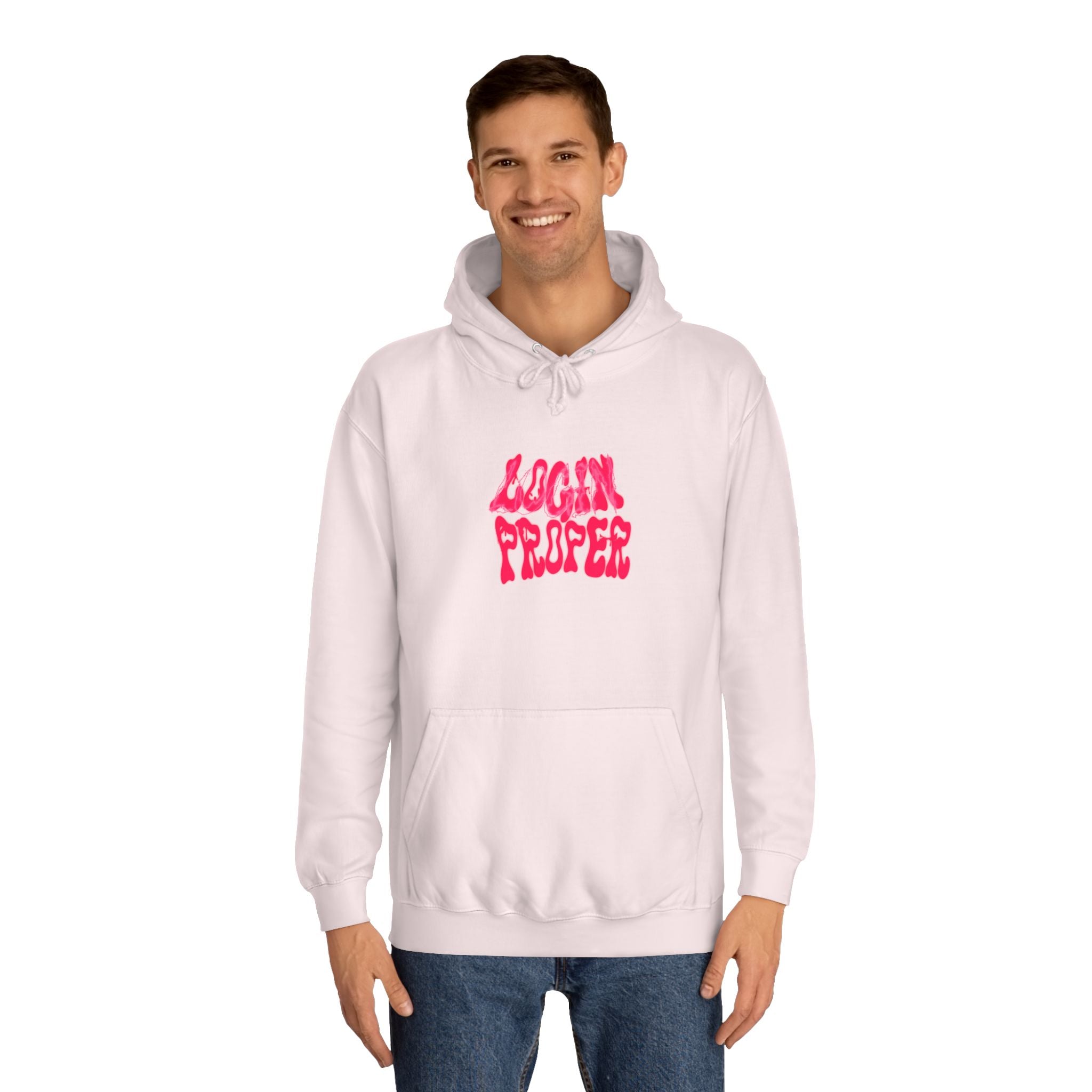 Trendy Unisex Hoodie - 'LOGIN PROPER' Graphic Sweatshirt for, Casual Wear, Gifts' Events, Street Style
