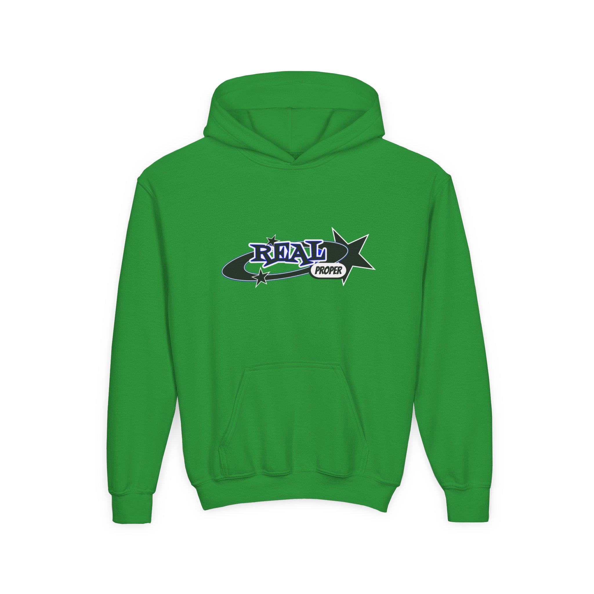 Youth Hoodie – "Real Proper" Star Graphic Pullover
