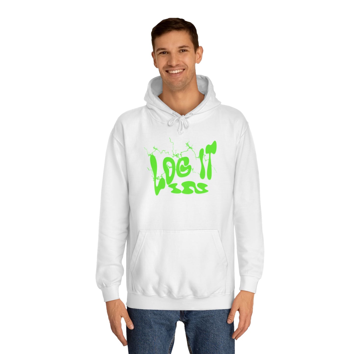 Unisex Hoodie with 'Log It in' Design, Cozy Casual Sweater for Trendy wear, Gift for Comfortable Everyday Wear