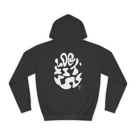 Unisex LOG IT IN Hoodie with Abstract Design - Cozy Sweatshirt for Casual Wear, Gift, Trendy Fashion