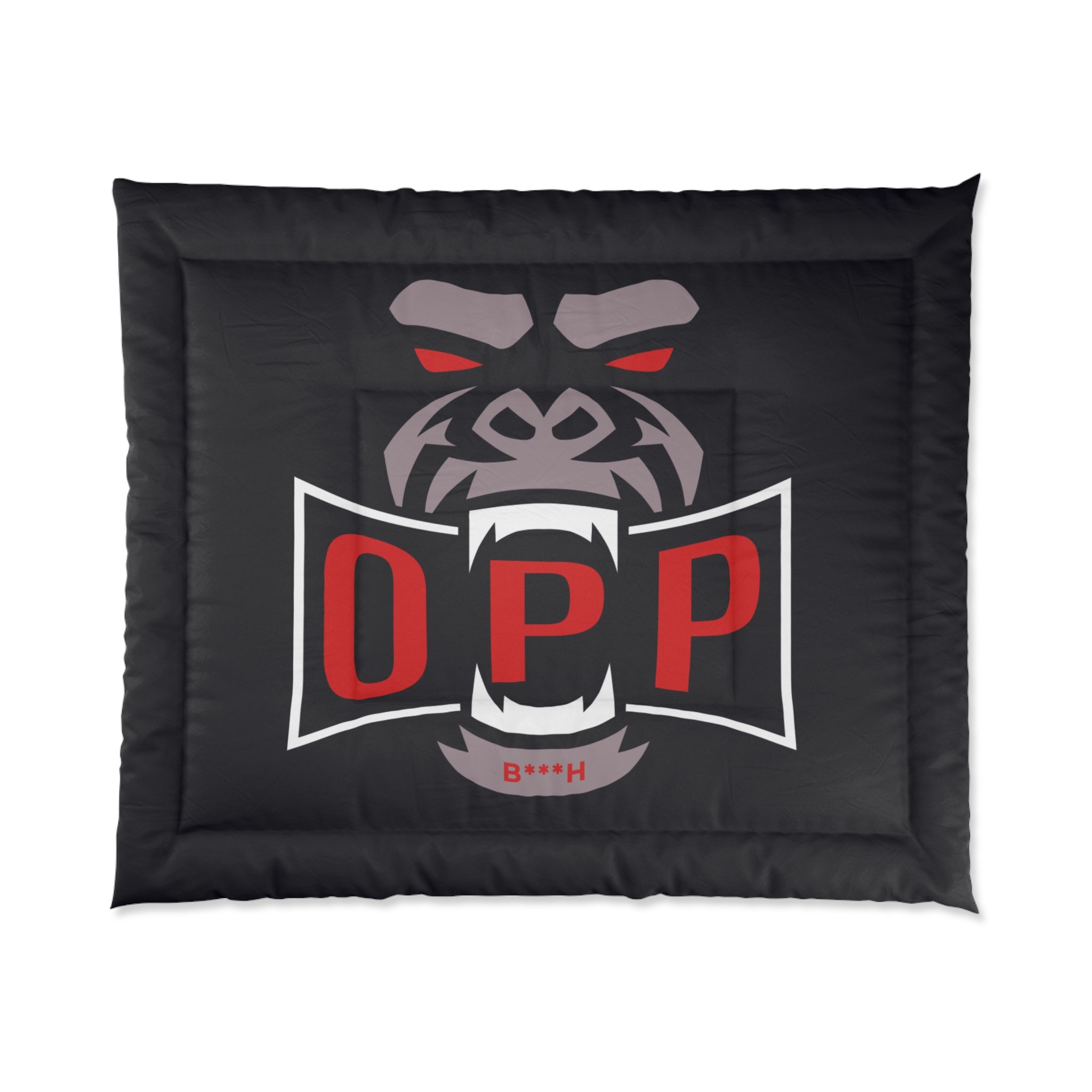 OPP Gorilla Graphic Comforter - Bold Black Monster Bedding