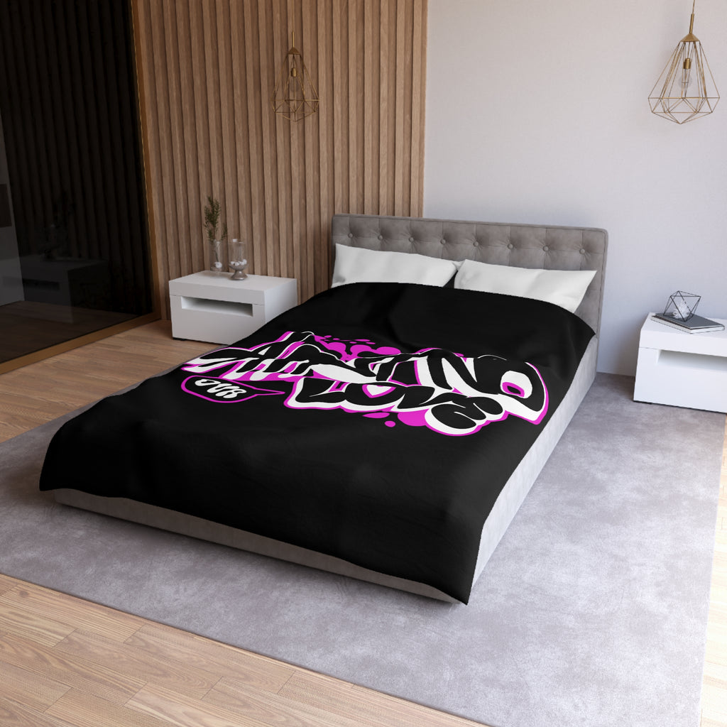 Duvet Cover — Pink Graffiti "No Love" Street Art Microfiber Bedding