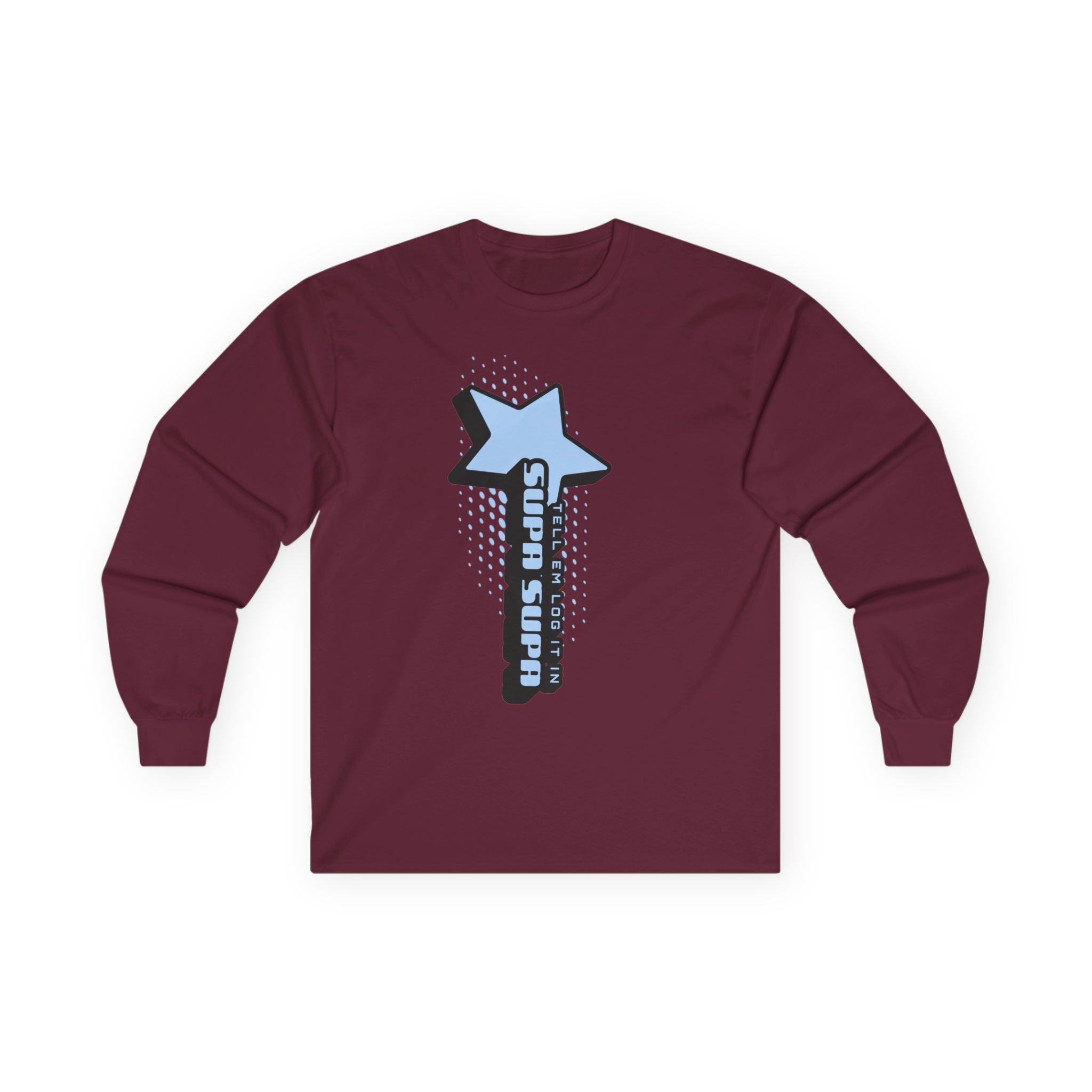 Star Wand Long Sleeve Tee — "Tell em log it in" Graphic Shirt