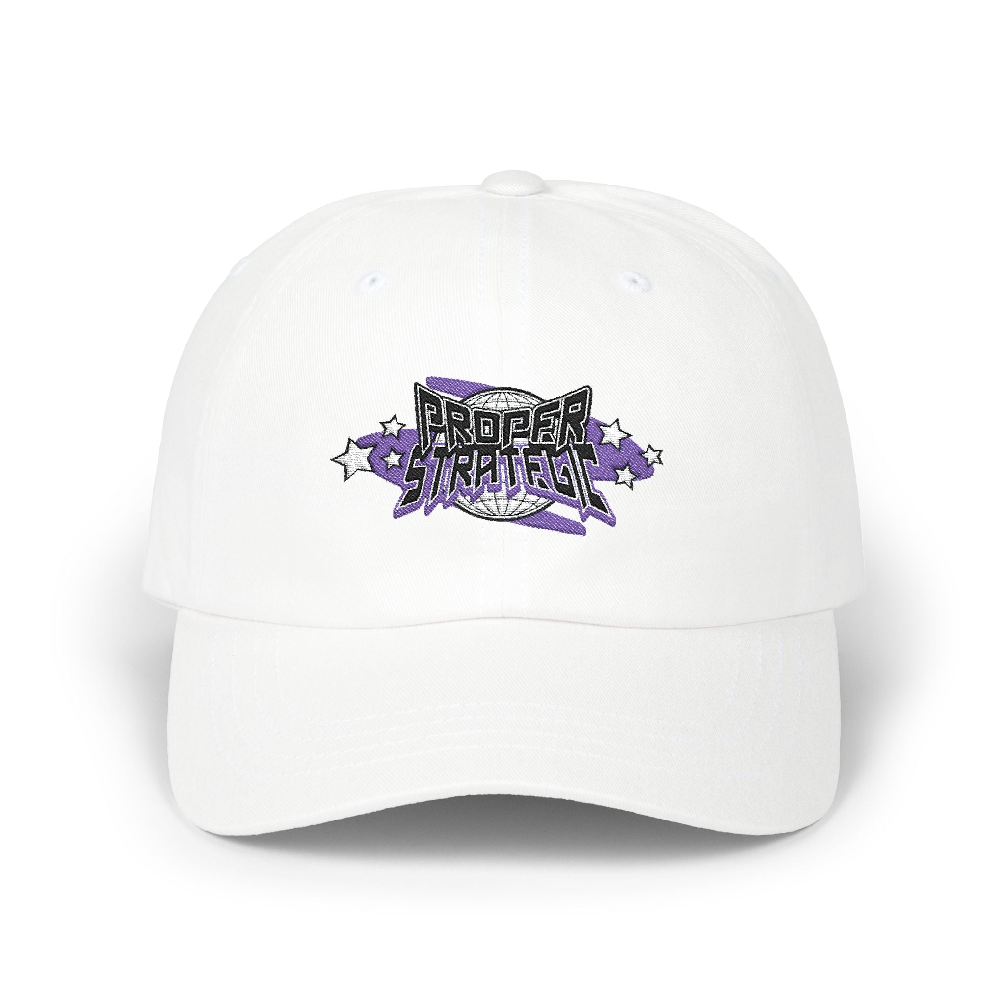 — Purple Floral ‘Strategic’ Embroidered Hat