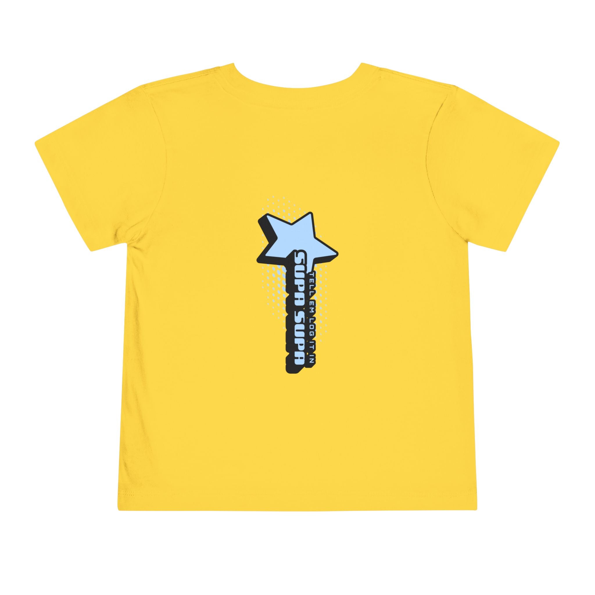 Toddler Tee — Blue Star "Tell em log it in" Graphic