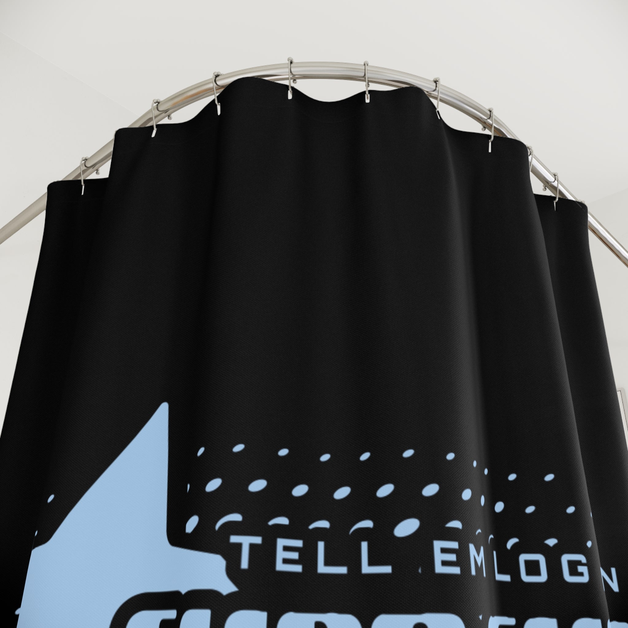 Shower Curtain - 'Tell 'Em Log It In' Retro Star Bathroom Shower Curtain