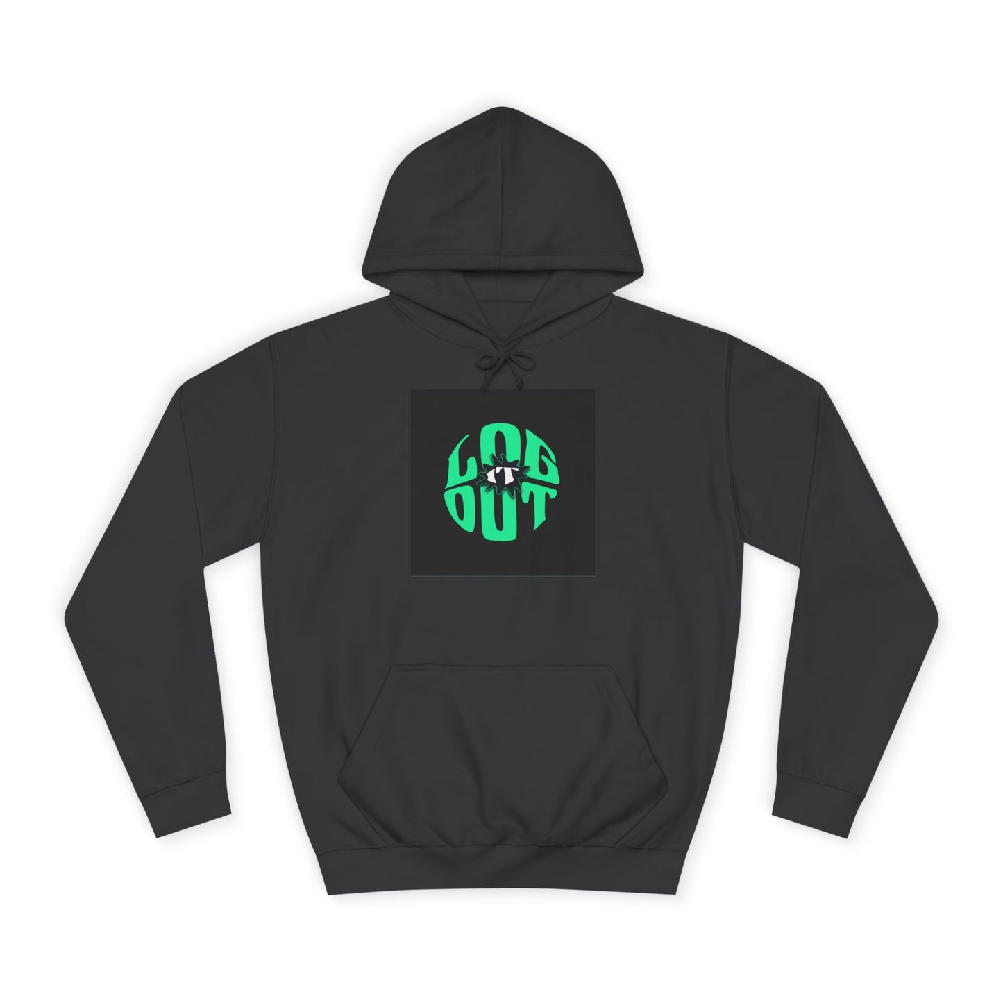 Unisex Hoodie with 'LOG IT OUT' Design, Casual Streetwear, Cool Gift, Cozy Lounge Wear, Perfect for Fall
