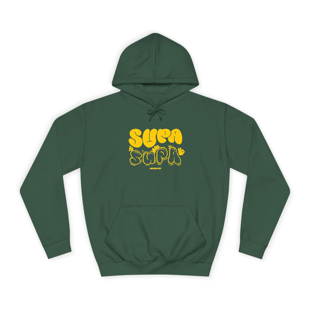 Cheerful Unisex Supa Supa Hoodie - Cozy Streetwear, Campus Style, Trendy Gift, Relaxed Fit, Perfect for Every day