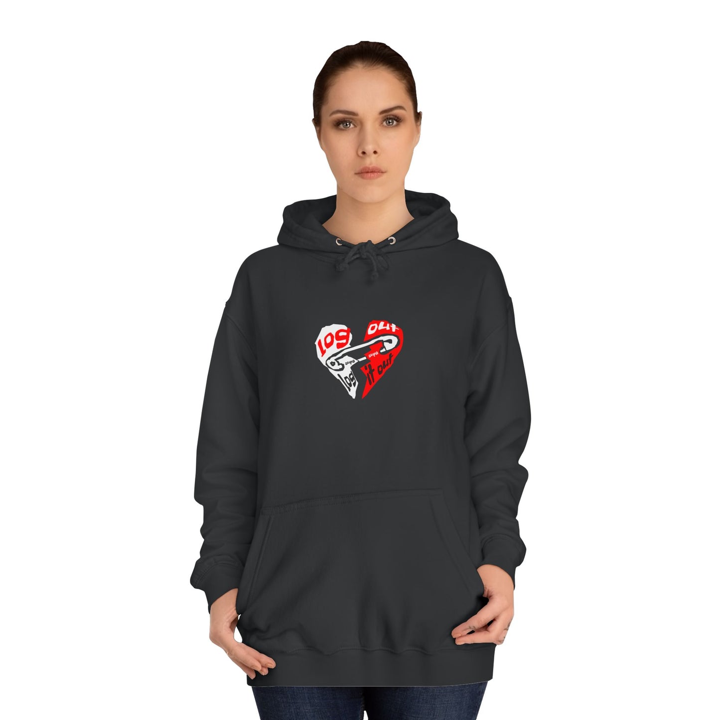 Unisex Log it out Hoodie with Heart Design | Comfortable Sweatshirt for Any One| Perfect for Events, Gifts