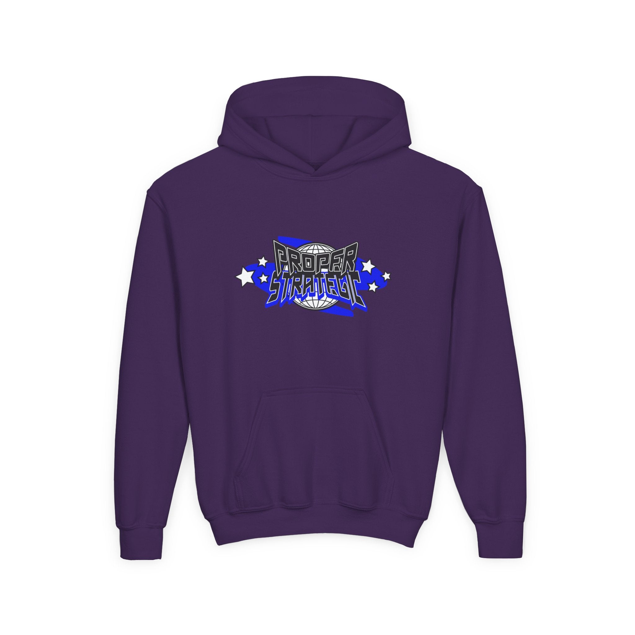 Youth Hoodie — 'Strategic' Graphic Pullover for Kids