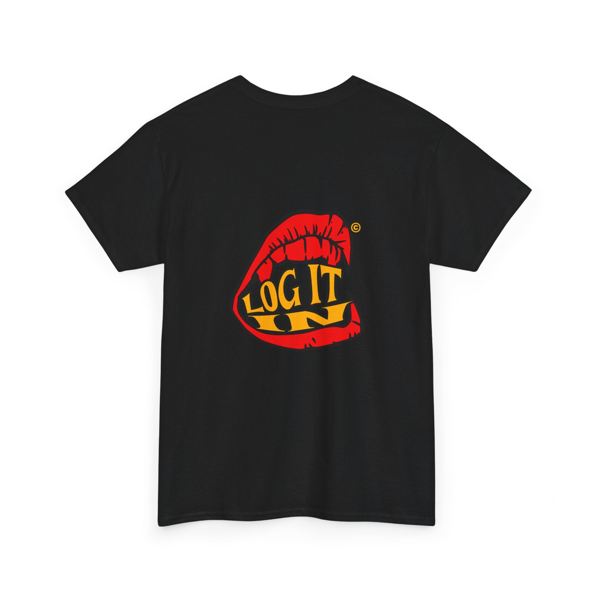 T-Shirt — Bold Logo "Log It in" Graphic Tee