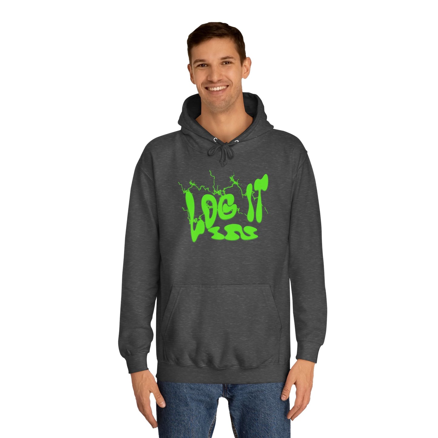 Unisex Hoodie with 'Log It in' Design, Cozy Casual Sweater for Trendy wear, Gift for Comfortable Everyday Wear
