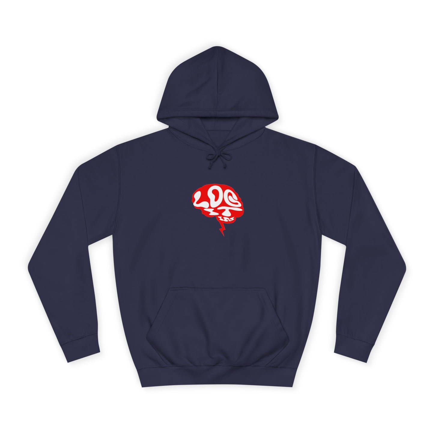 Unisex Log it in Hoodie with Unique Brain Design, Casual Wear, Trendy Apparel, Festive Occasions, Graphic Hoodie