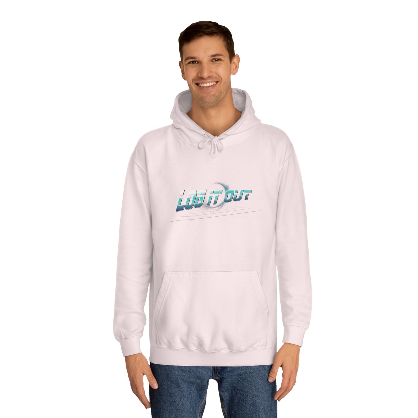 Unisex 'log it out' Hoodie with Retro Style, Ideal for Everyday Wear, Perfect for trendy wear,Gift for Friends