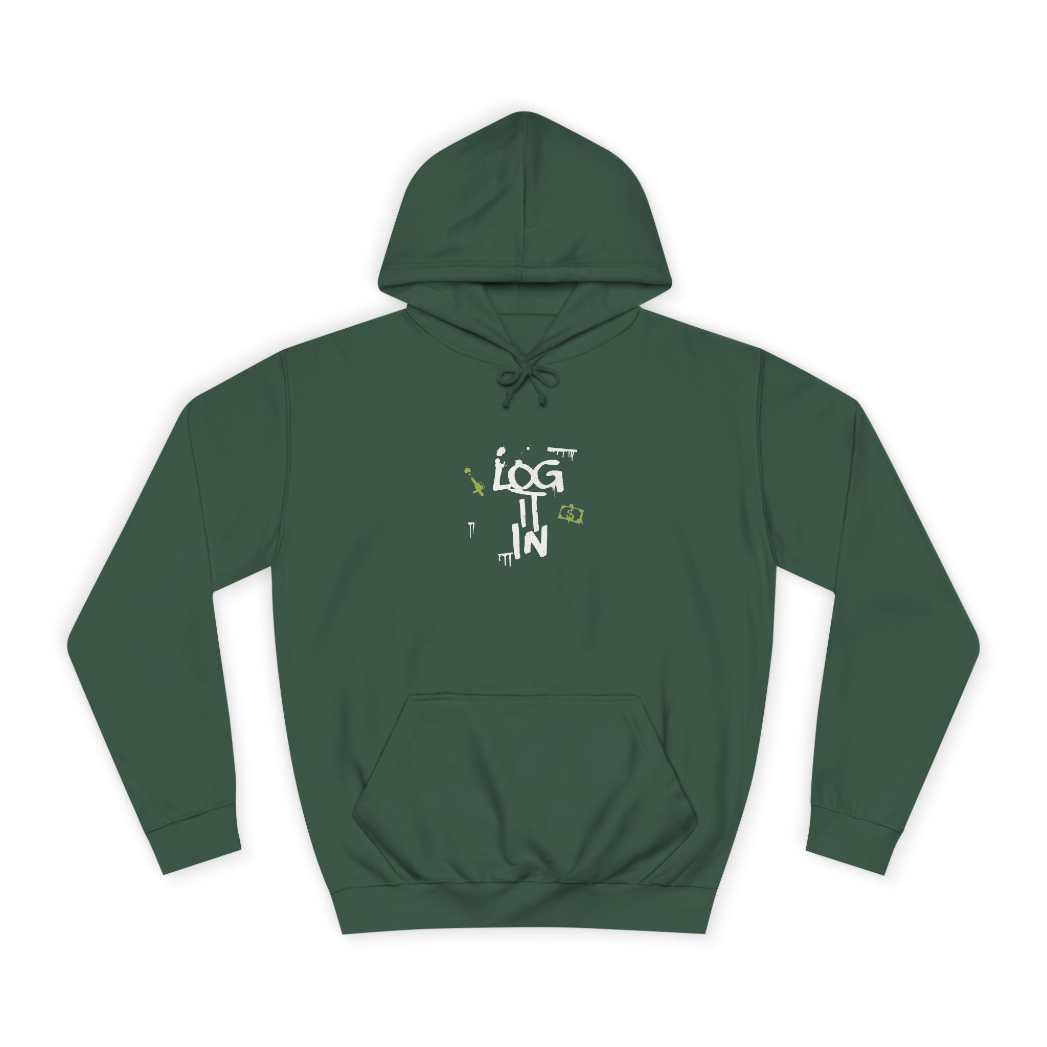 log it in Hoodie — Minimal Vintage Print