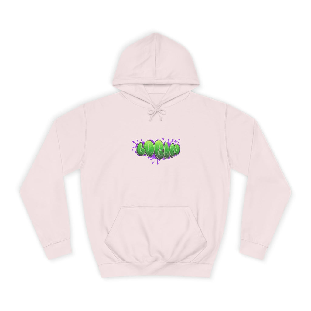 Hoodie with Green Graffiti "Login" Design - Streetwear Pullover