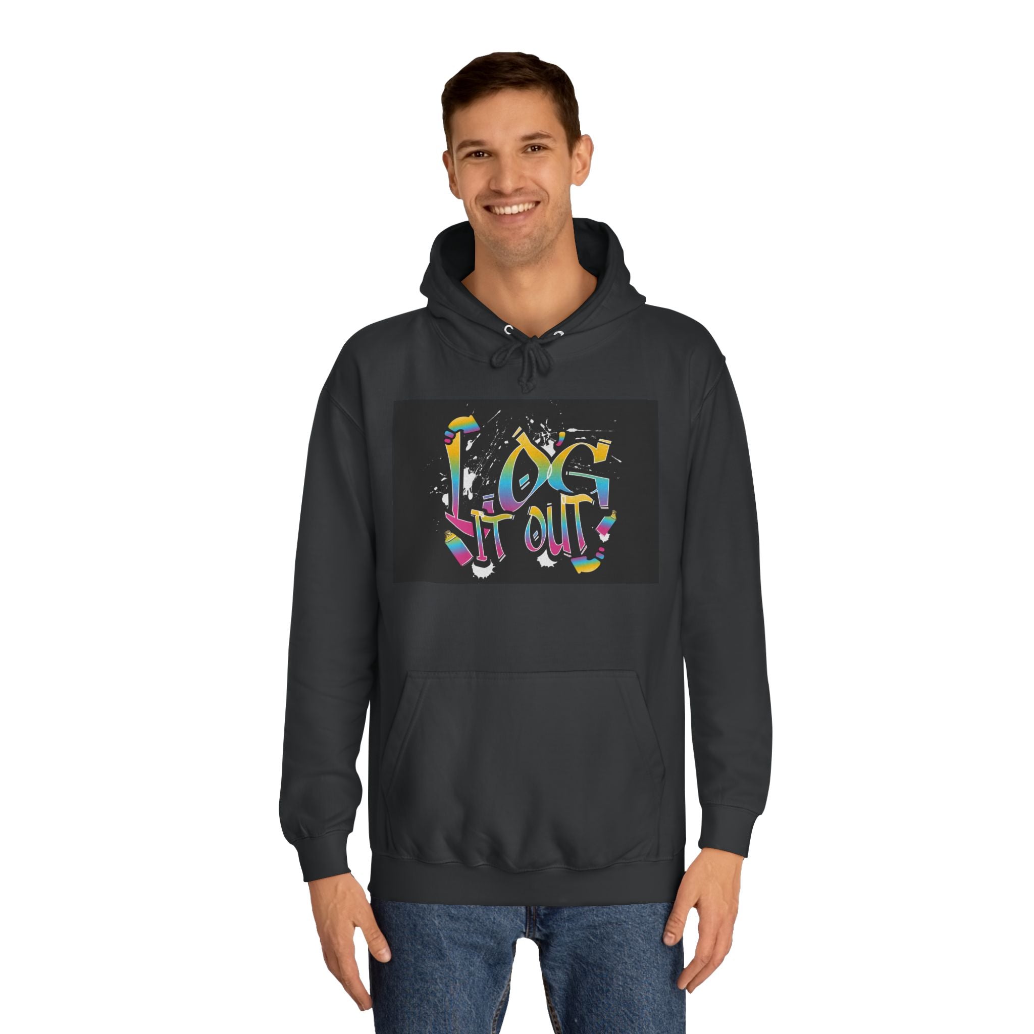 Colorful Unisex log it out Hoodie - Perfect for Students, Casual Wear, Gifts, Relaxed Style, trendy wear