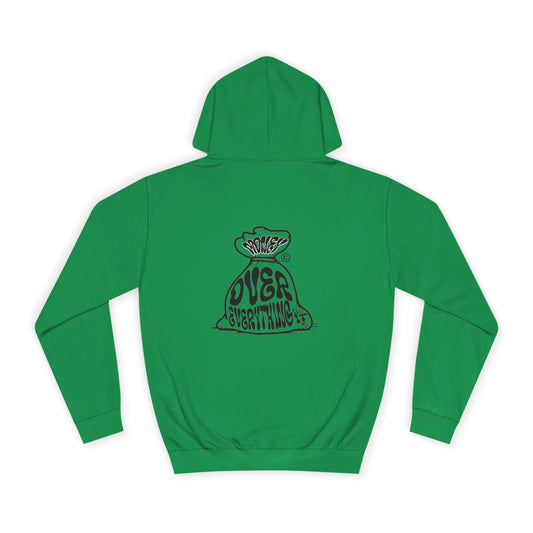Unisex Money Over Every thing Hoodie with Graphic, Cozy Casual Wear, Perfect Gift, Trendy Hooded Sweatshirt