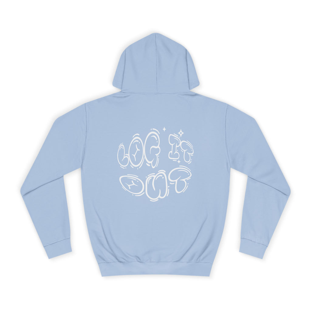 Cozy Unisex Hoodie - "Log It Out" Graphic - Perfect for Casual Wear, Gift