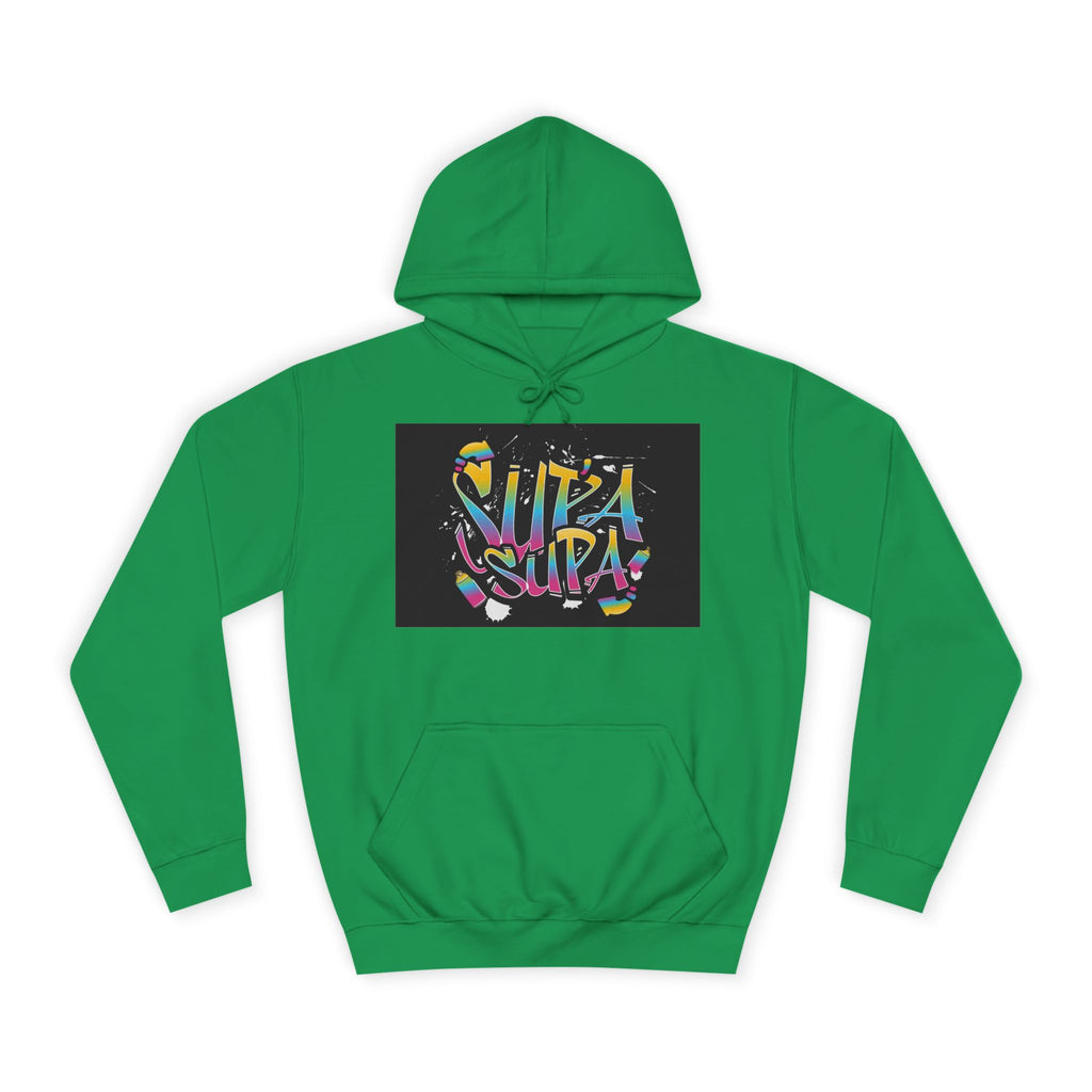 Colorful Unisex Supa Supa Hoodie, Casual Sweatshirt, Vibrant Apparel, Streetwear Hoodie