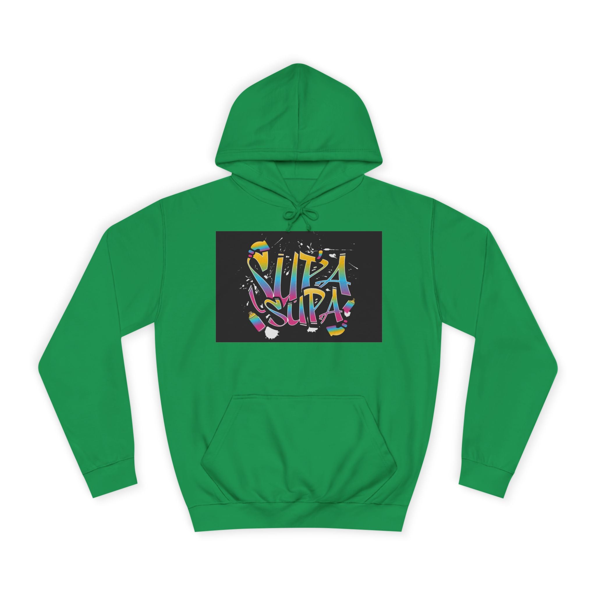 Colorful Unisex Supa Supa Hoodie, Casual Sweatshirt, Vibrant Apparel, Streetwear Hoodie