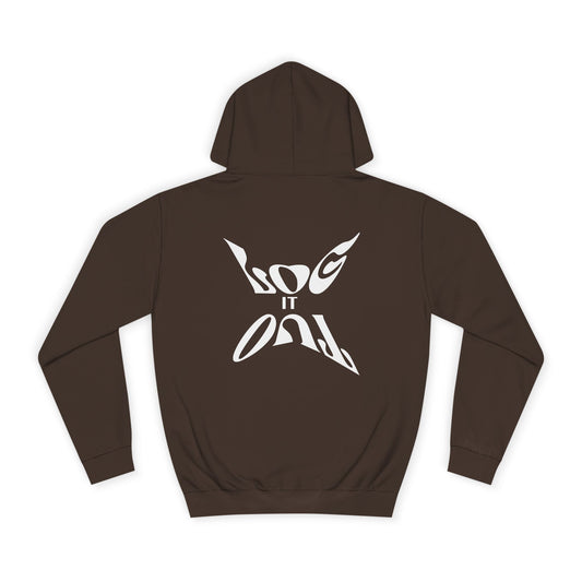 Unisex Hoodie with Artistic 'Log It Out' Design, Cozy Sweatshirt, Perfect Gift, Casual Outfits