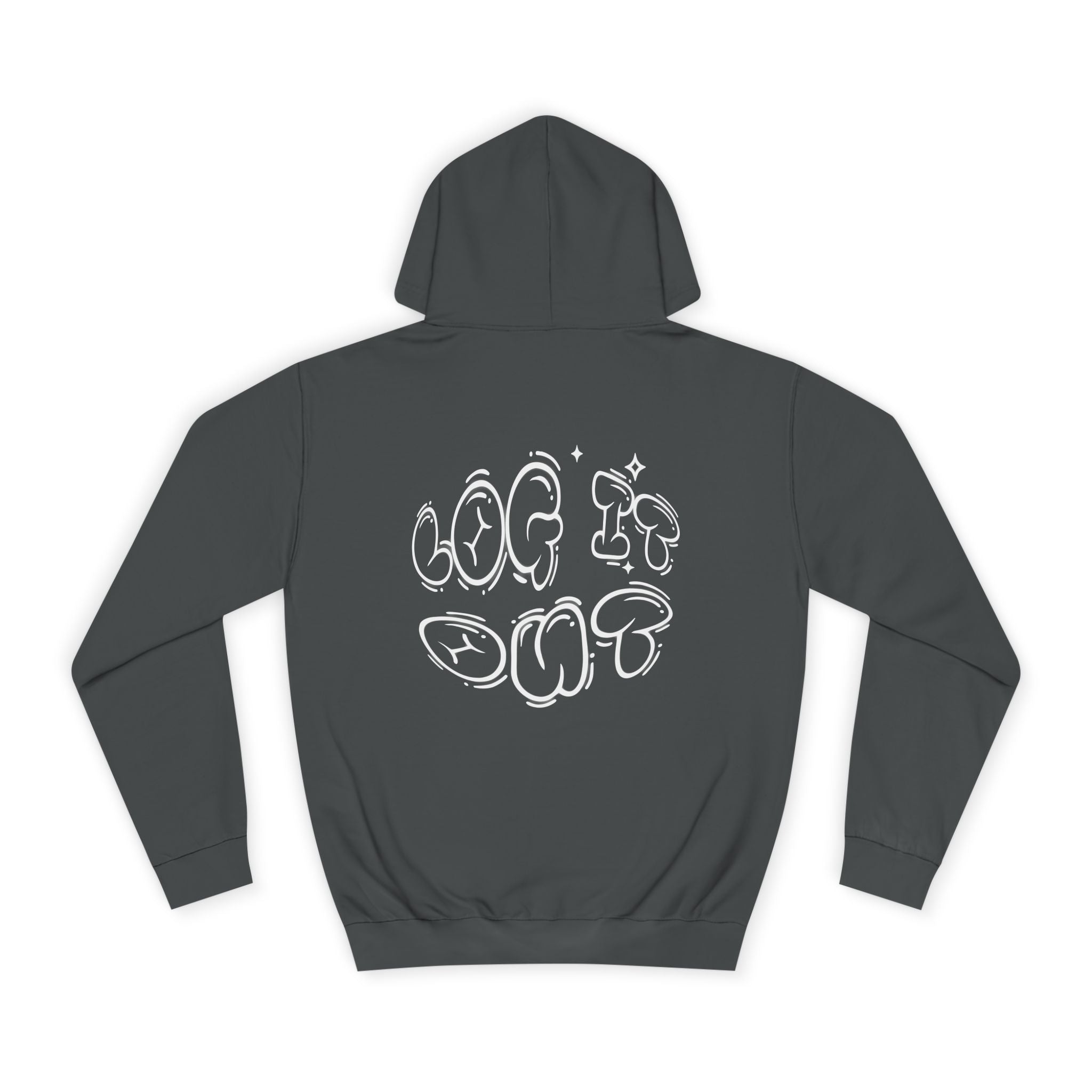 Cozy Unisex Hoodie - "Log It Out" Graphic - Perfect for Casual Wear, Gift