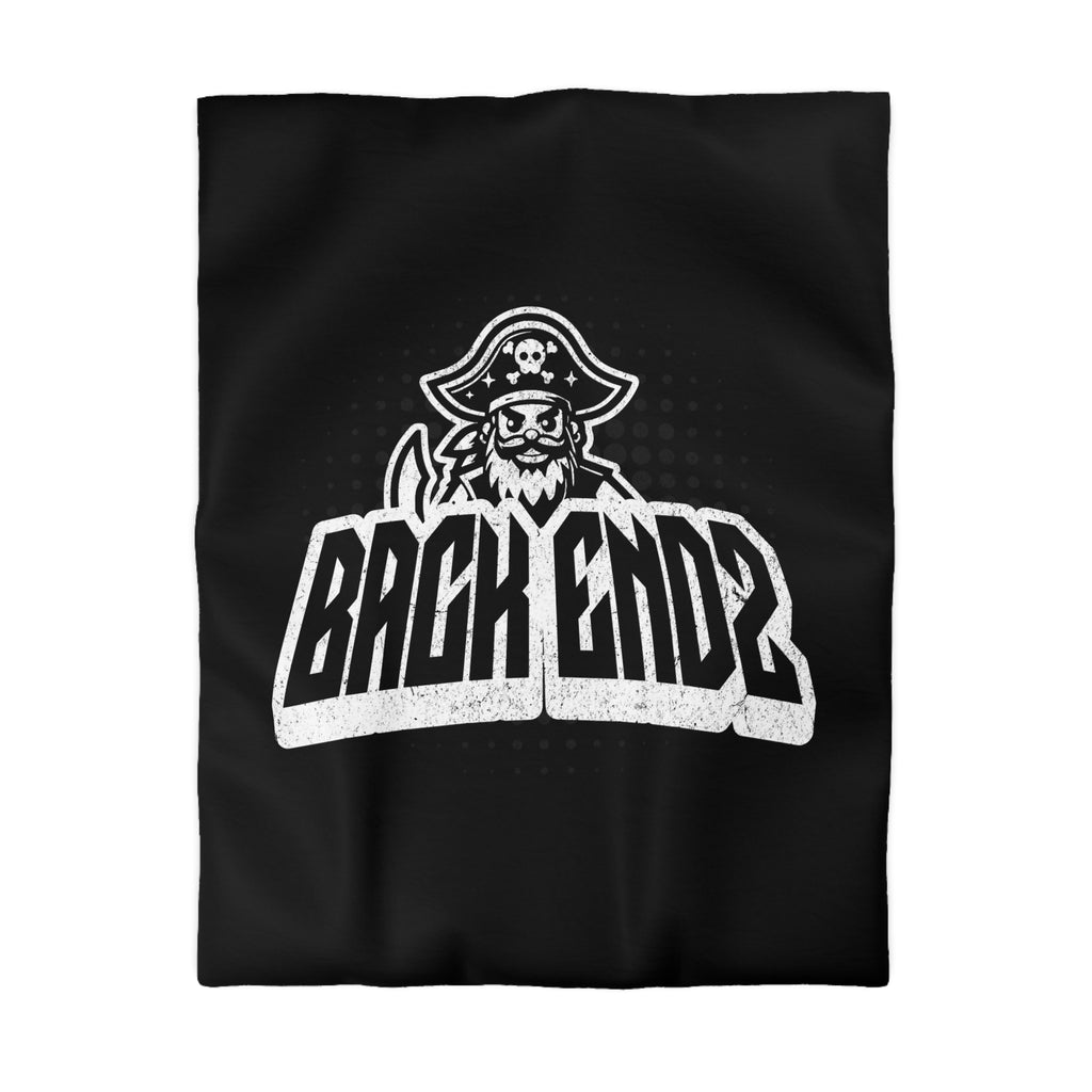 Pirate Skull 'Back Endz' Microfiber Duvet Cover — Bold Gamer / Tech Skull Bedding