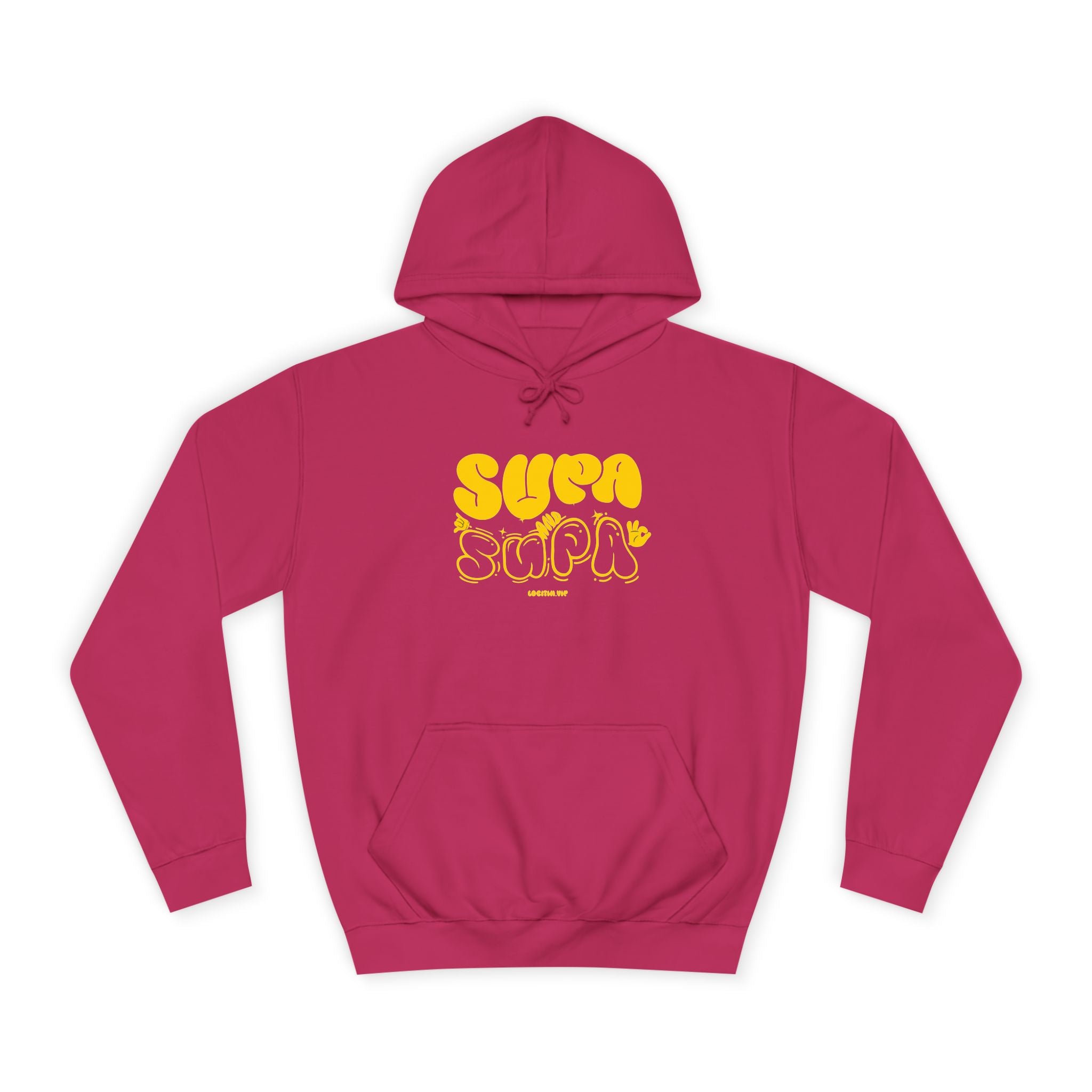 Cheerful Unisex Supa Supa Hoodie - Cozy Streetwear, Campus Style, Trendy Gift, Relaxed Fit, Perfect for Every day
