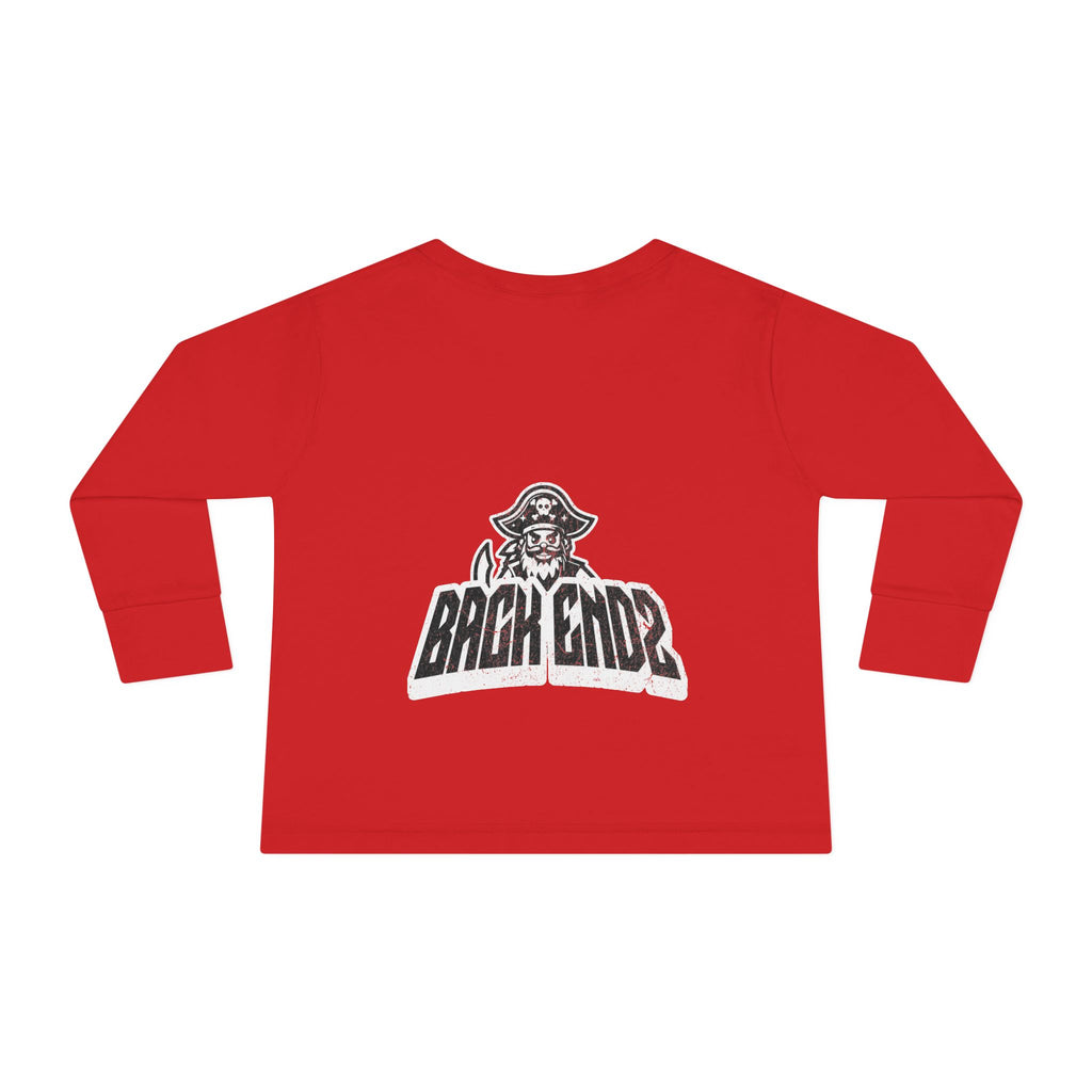 Toddler Long Sleeve Tee — Pirate Skull "Back Endz" Graphic
