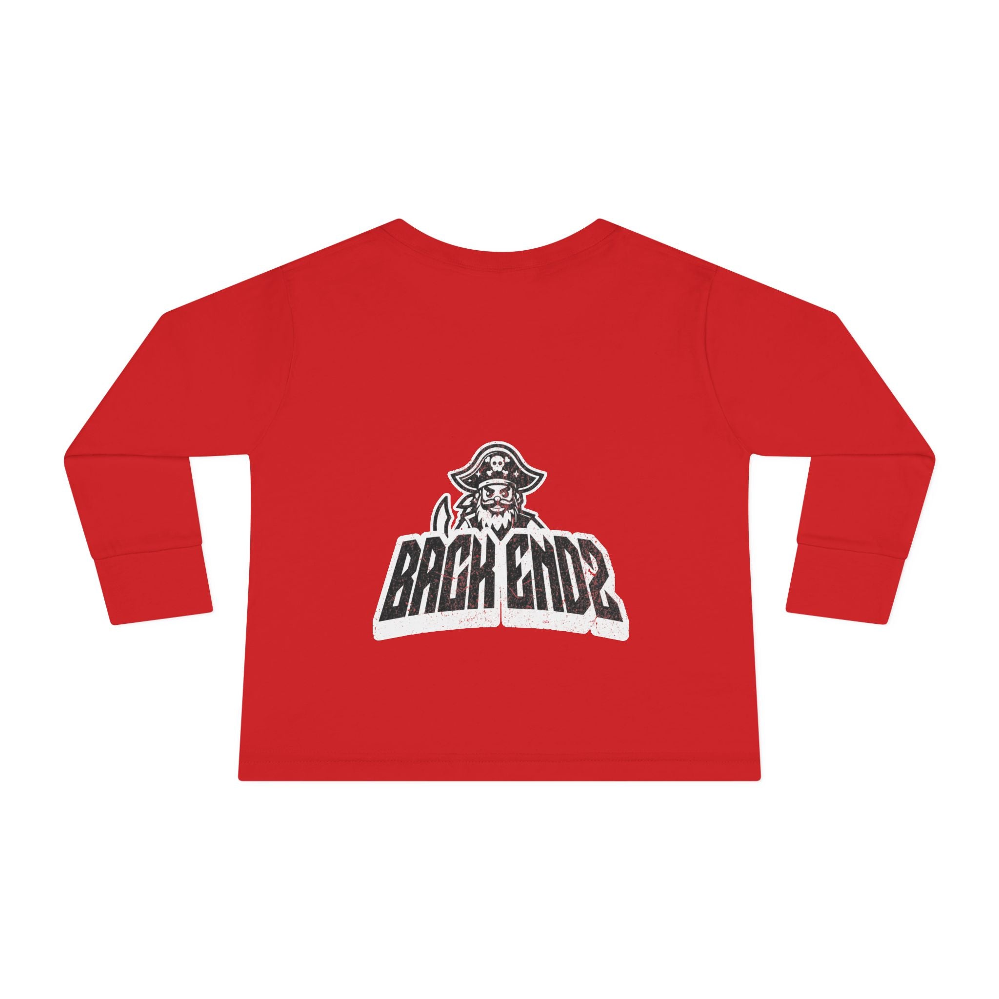 Toddler Long Sleeve Tee — Pirate Skull "Back Endz" Graphic