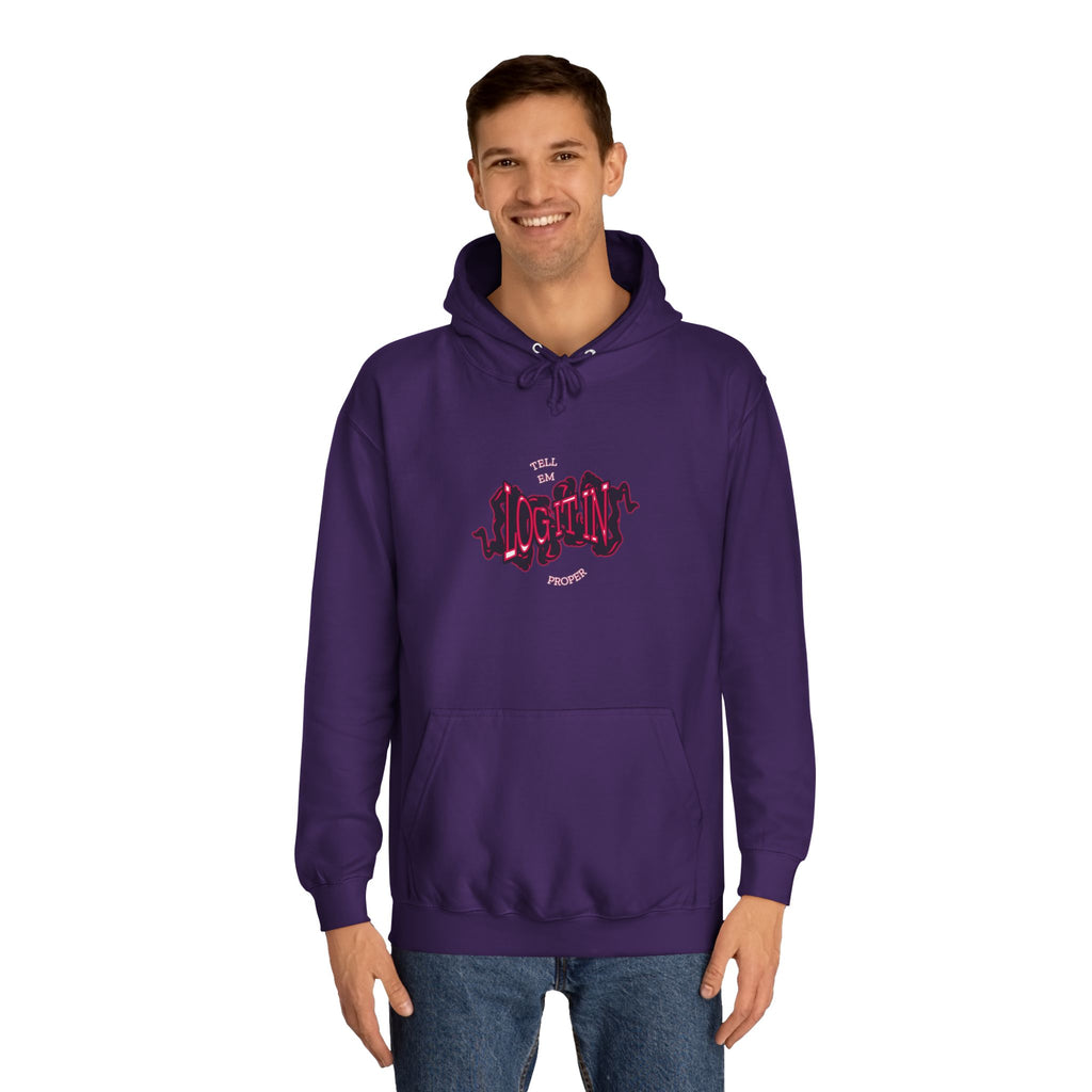 'Log it in'Hoodie for Unisex, Casual Wear, Trendy Apparel, Perfect for Everyday wear, Comfortable Fit
