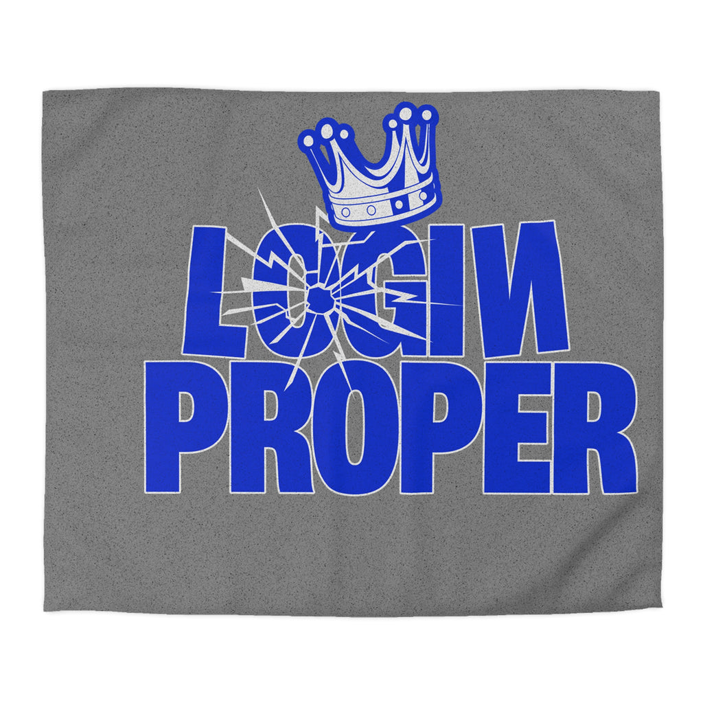 Login Proper Duvet Cover — Bold Royal Crown Graphic Bedding