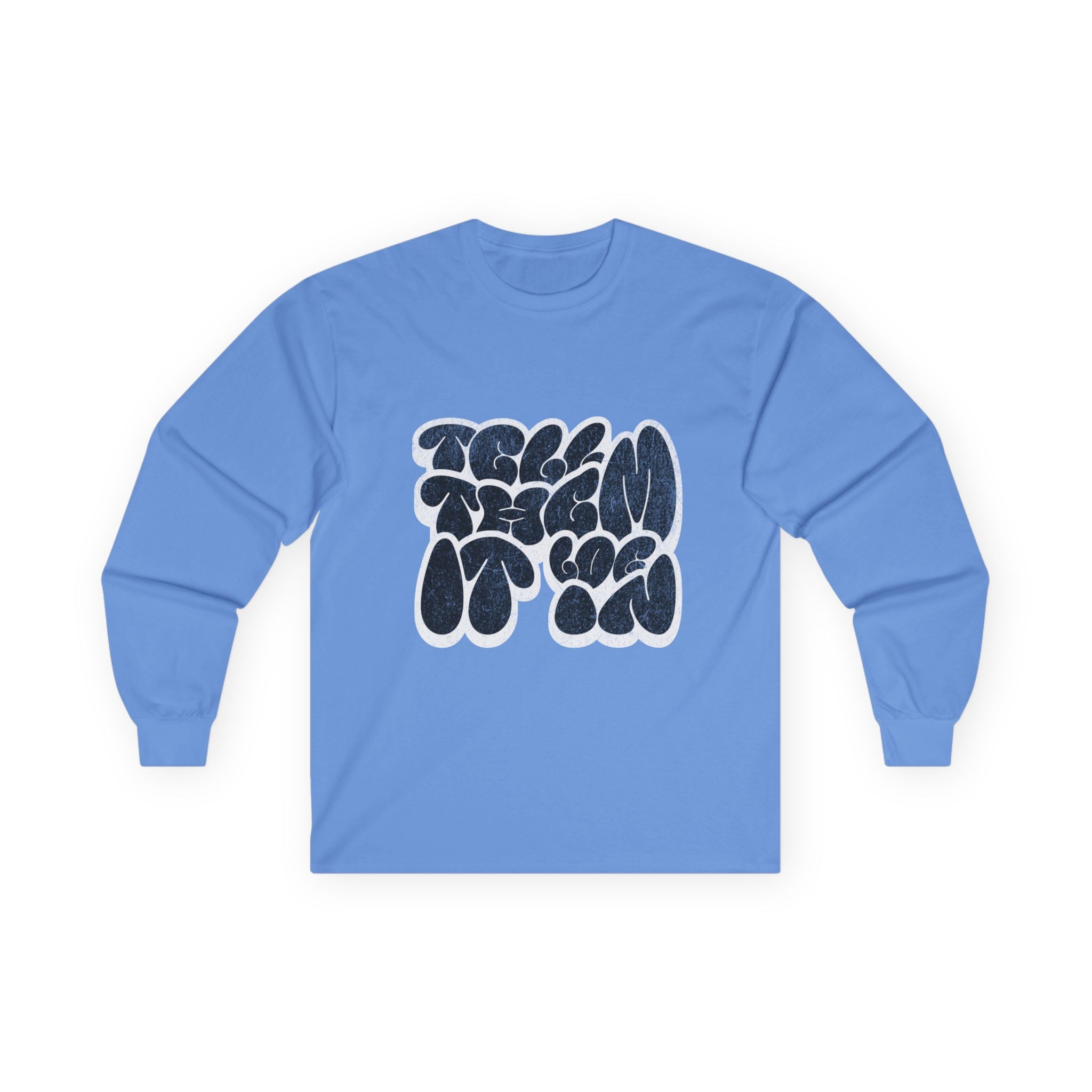 Long Sleeve "LOG IT IN" Tee — Retro Pebble Typography Graphic