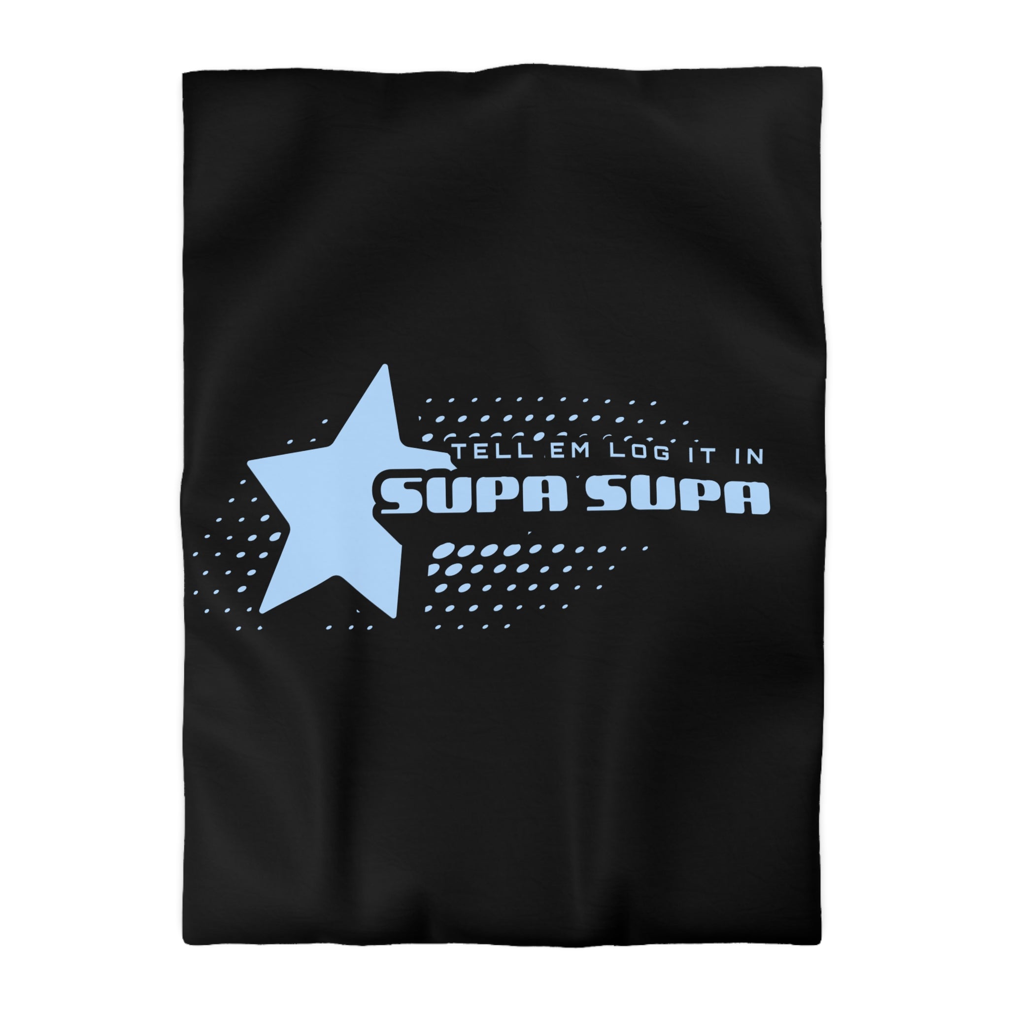 "Tell em log it in" Star Microfiber Duvet Cover — Retro Pop Graphic Bedding