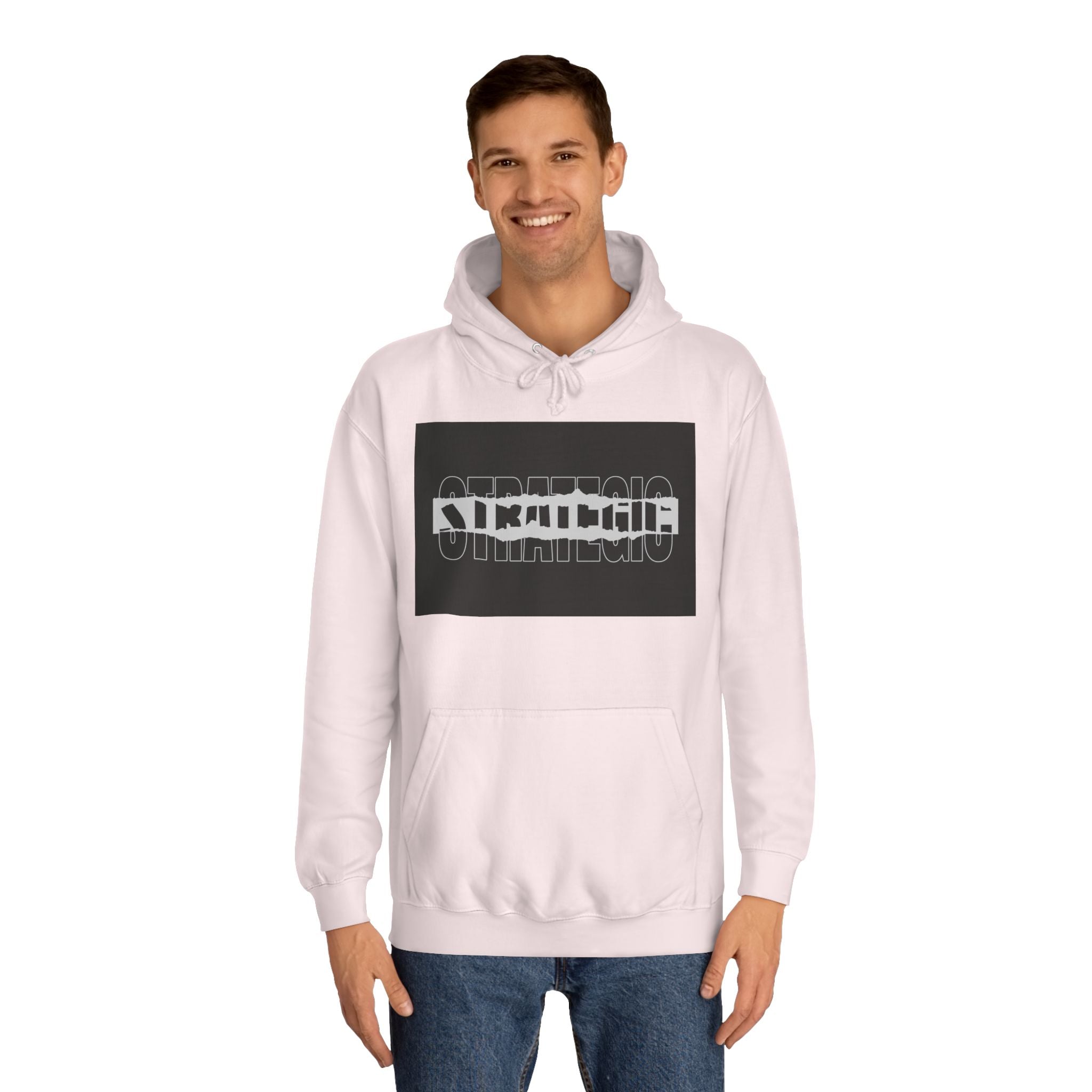 Unisex Hoodie with Strategic Print, Casual Sweatshirt,Gift, Trendy Apparel, Everyday Wear