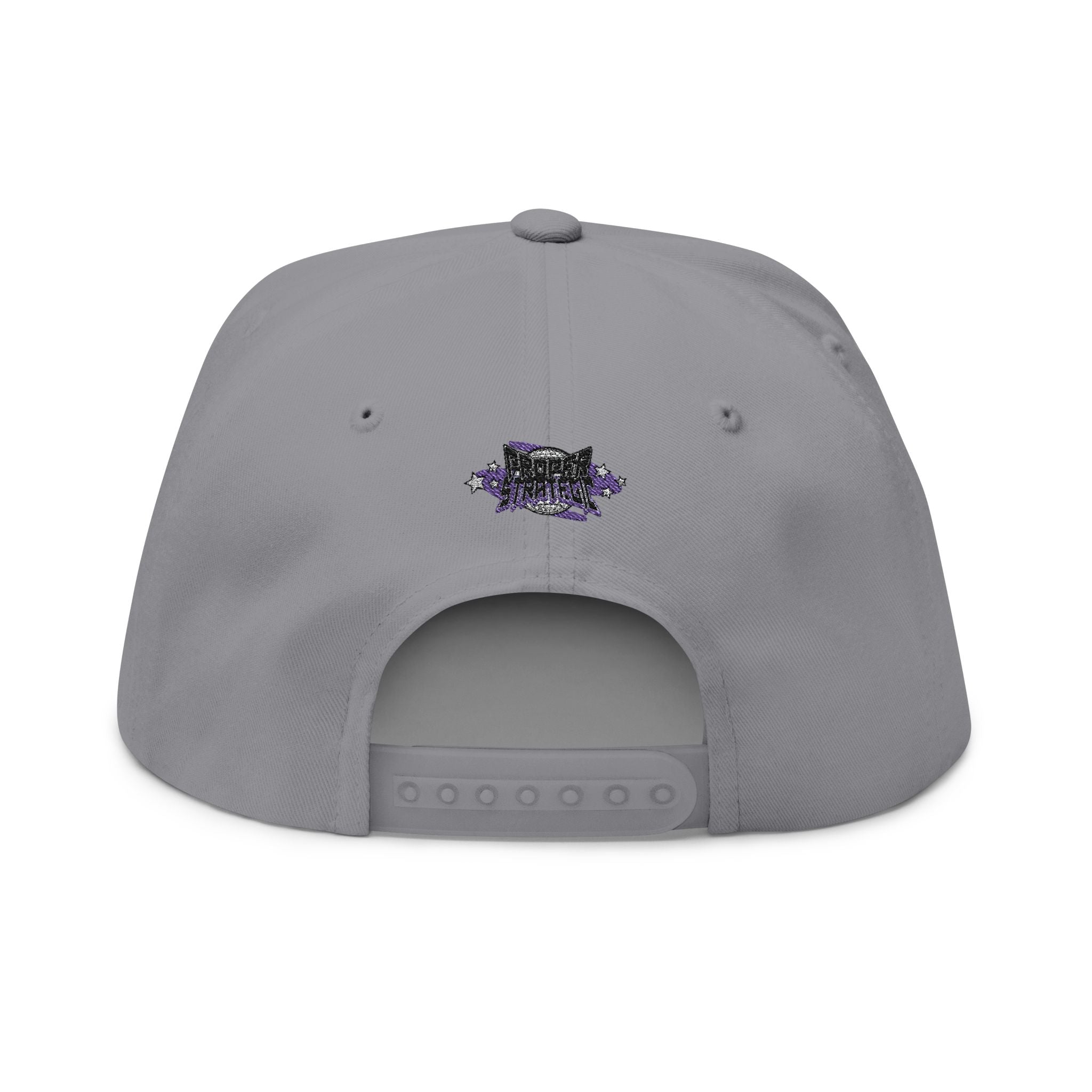 Embroidered 'Strategic' Flat Bill Cap — Retro Streetwear Snapback