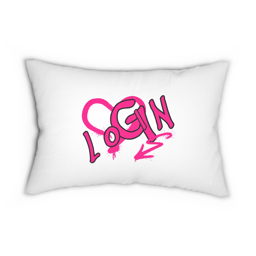 Login Graffiti Lumbar Pillow