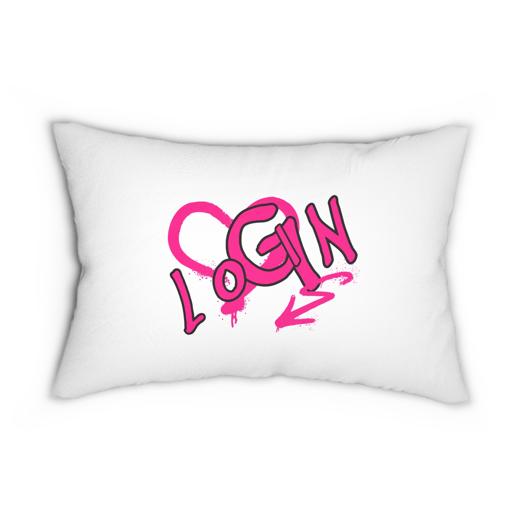 Login Graffiti Lumbar Pillow