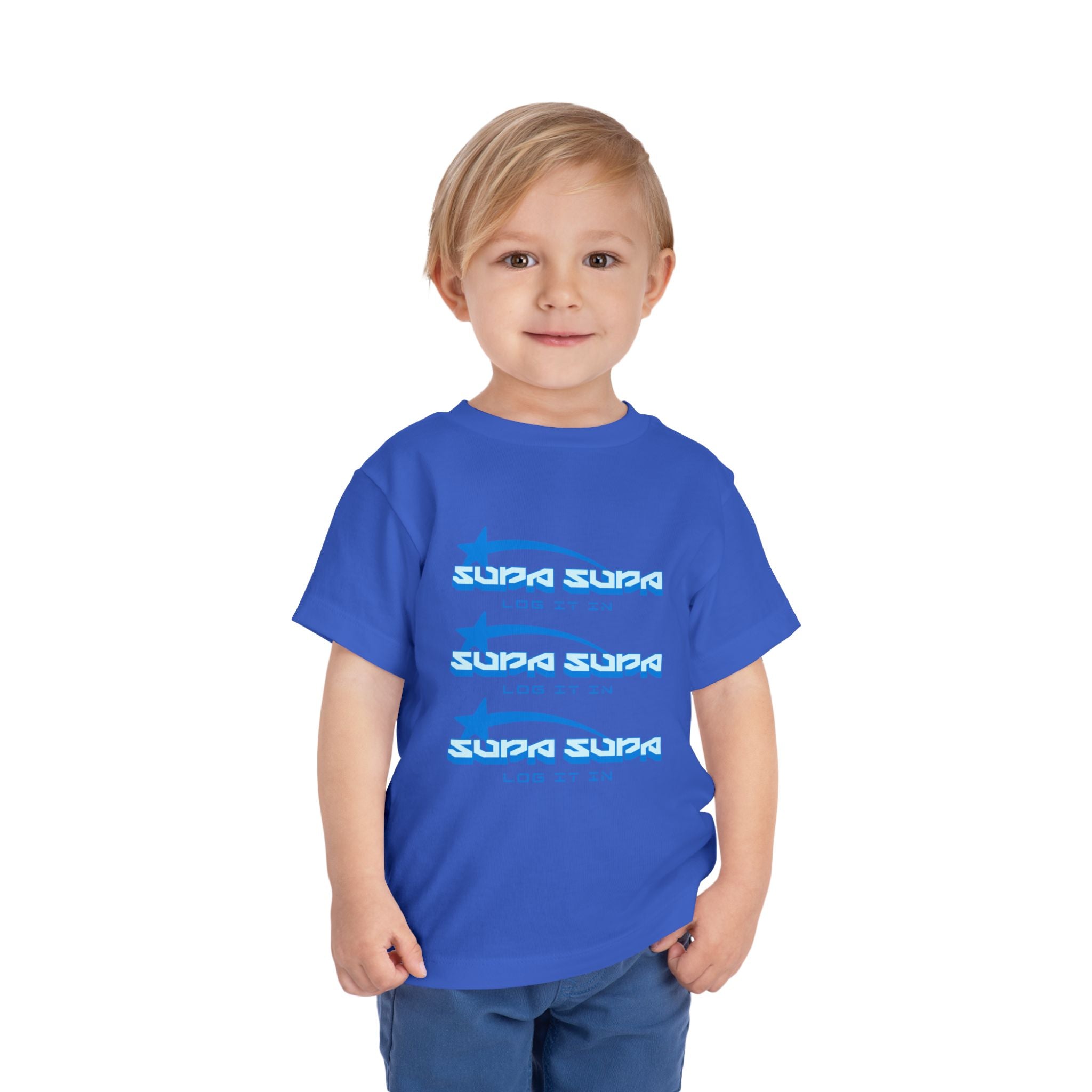 Toddler Tee — Blue Star 'Supa Supa' Graphic Shirt