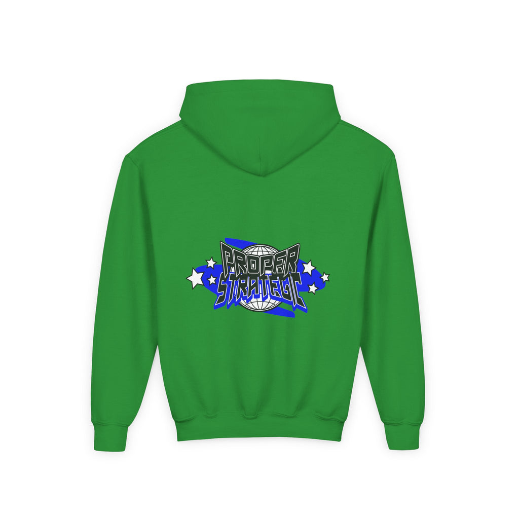 Youth Hoodie — 'Strategic' Graphic Pullover for Kids