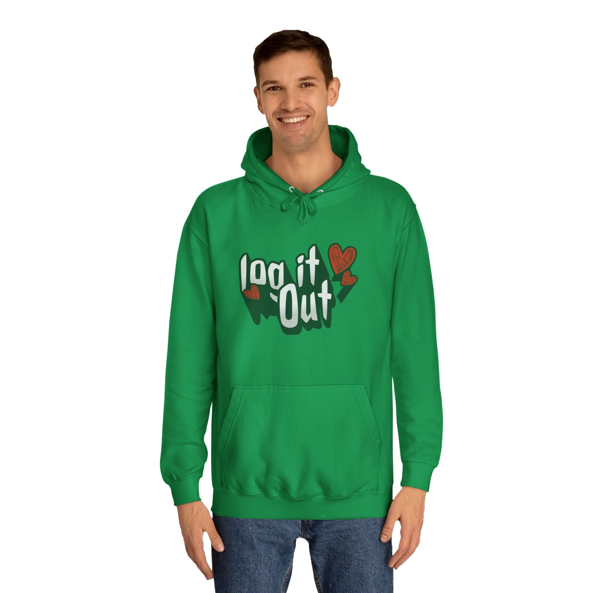 Trendy Log it out Hoodie, Cozy Unisex Sweatshirt, Perfect Gift, Casual Wear, Comfortable Hoodie for Everyday Use
