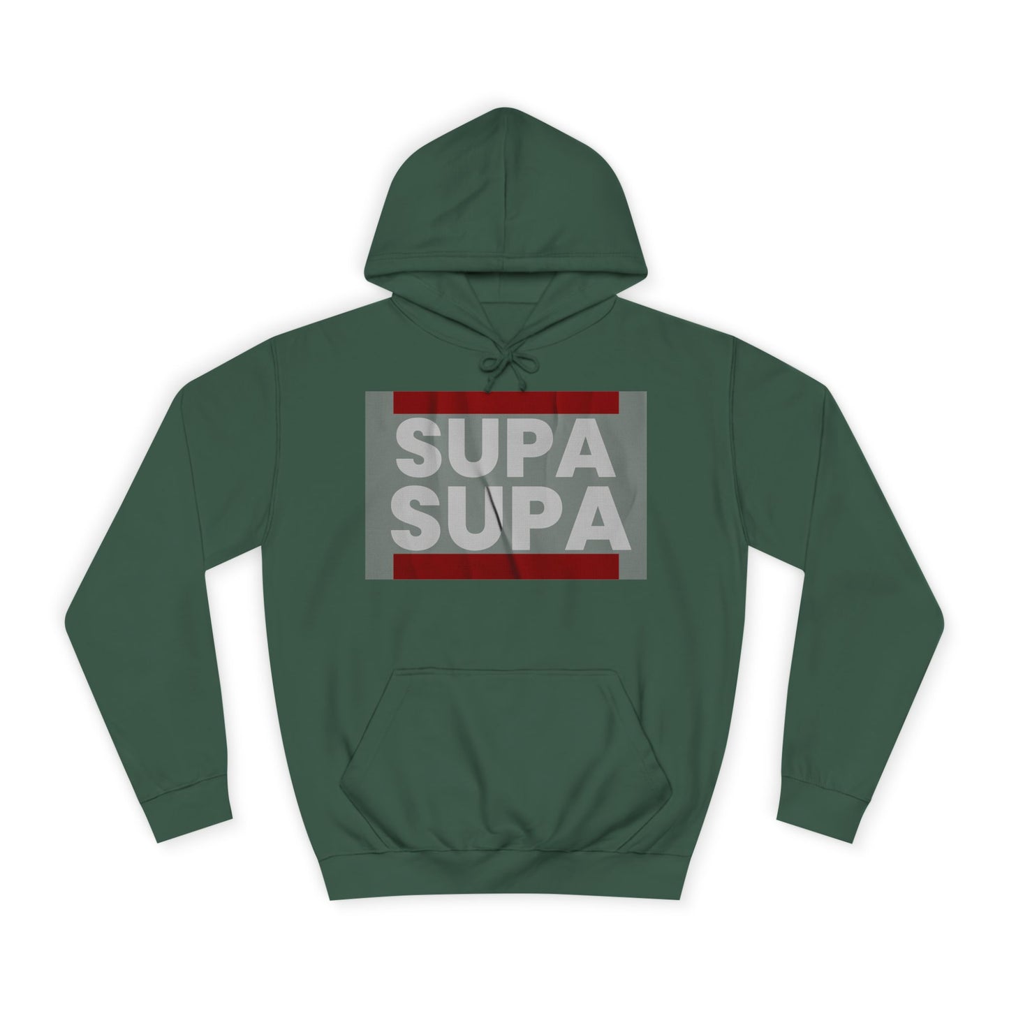 Unisex Hoodie with 'SUPA SUPA' Design, Cool Casual Wear, Perfect, Gifts for Graduates, Cozy Layering