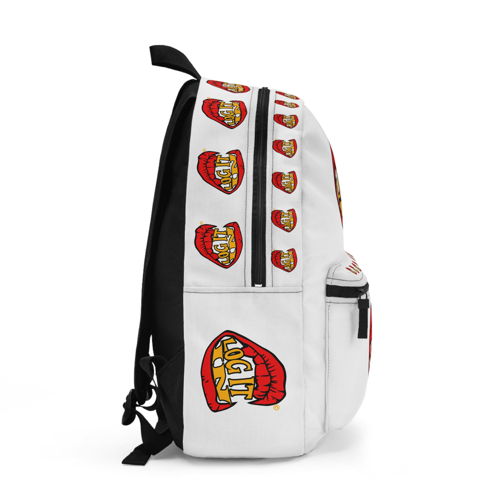 Log It in Graphic Backpack — Bold Design, Trendy Student Daypack