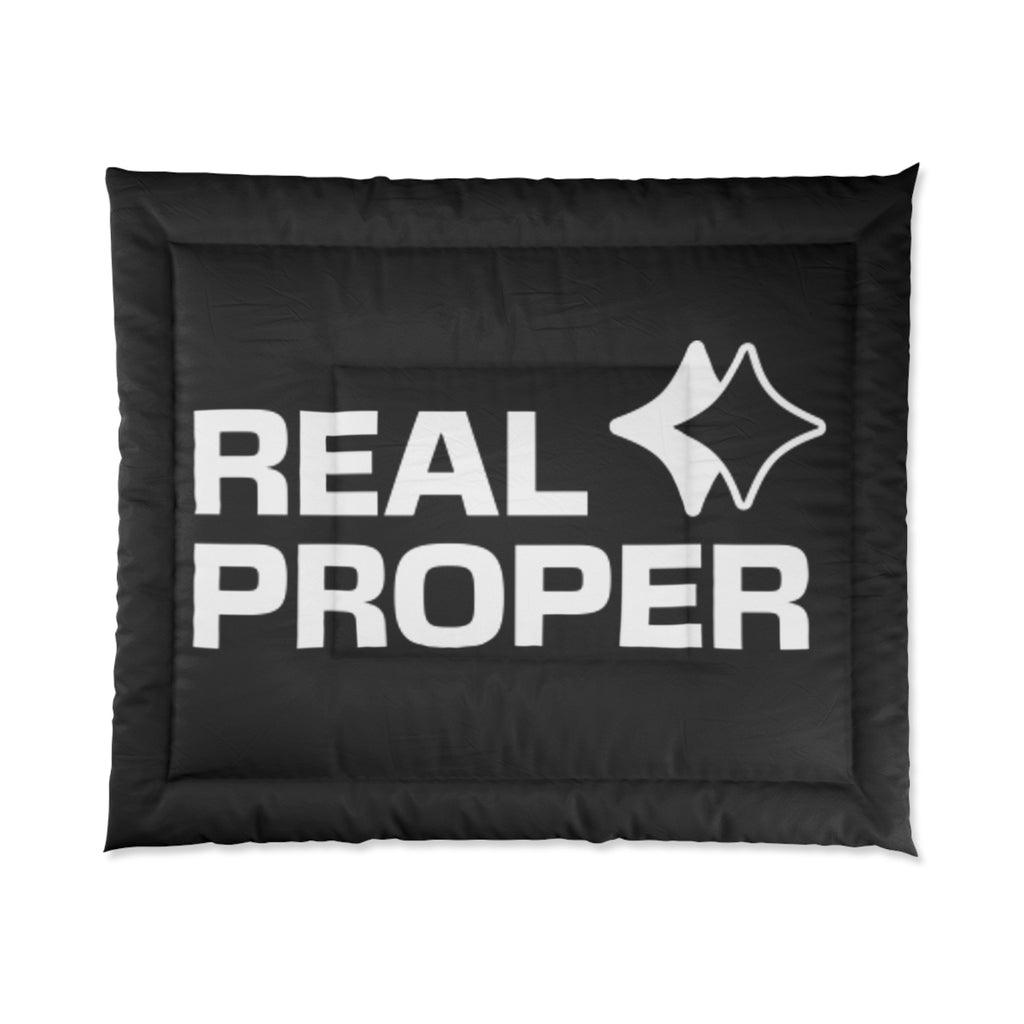 Real Proper Black Comforter – Bold Graphic Bedroom Duvet