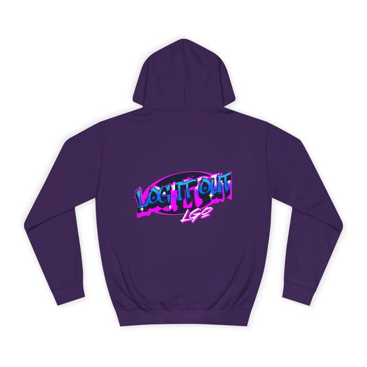 Vibrant Graffiti"Log it out"Hoodie, Unisex Fashion, Casual Wear, Student Apparel, Street Style, Gift for Graduates