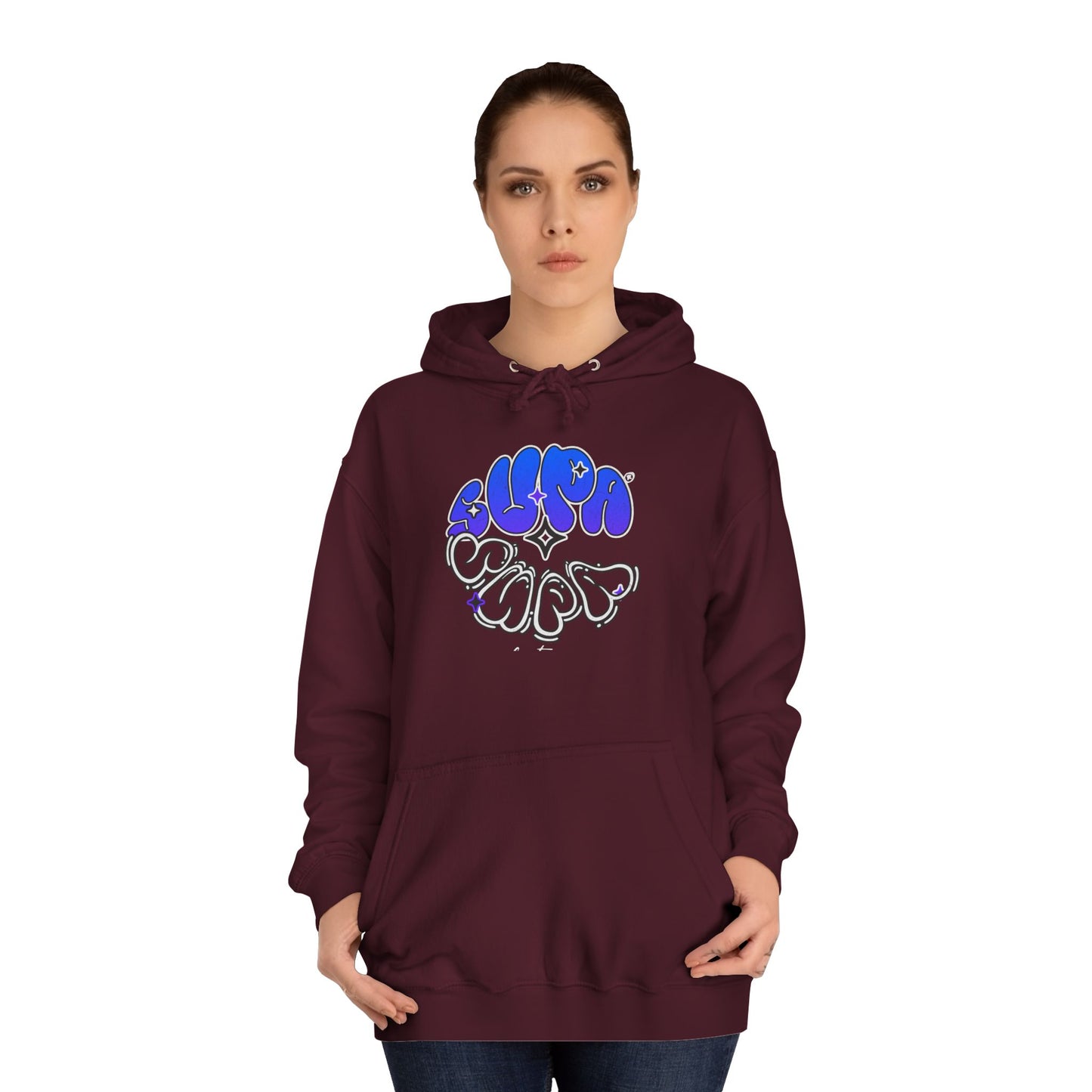 Unisex Supa Supa Streetwear Hoodie, Casual Art Hoodie, Life Apparel, Stylish Unisex Pullover, Hipster Hoodie Gift