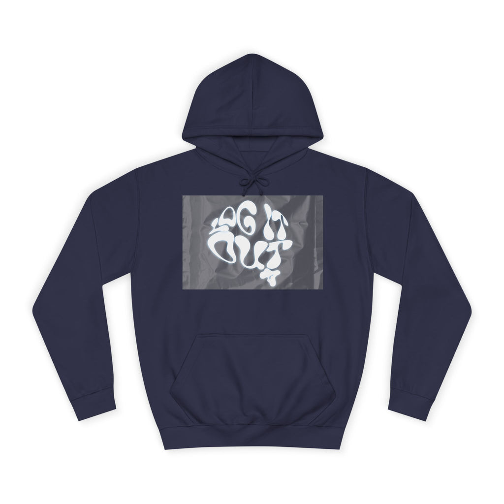 Cozy Unisex 'LOG IT OUT' Hoodie with Abstract Design, Sweatshirt, Graphic Hoodie, Casual Wear, Perfect Fit