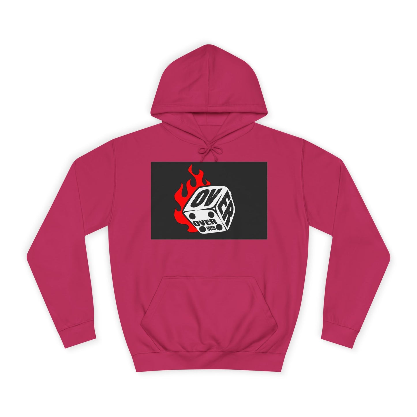OVER Graphic Hoodie, Oversized Sweatshirt, Trendy Unisex Hoodie, Gift, Casual Layering Top