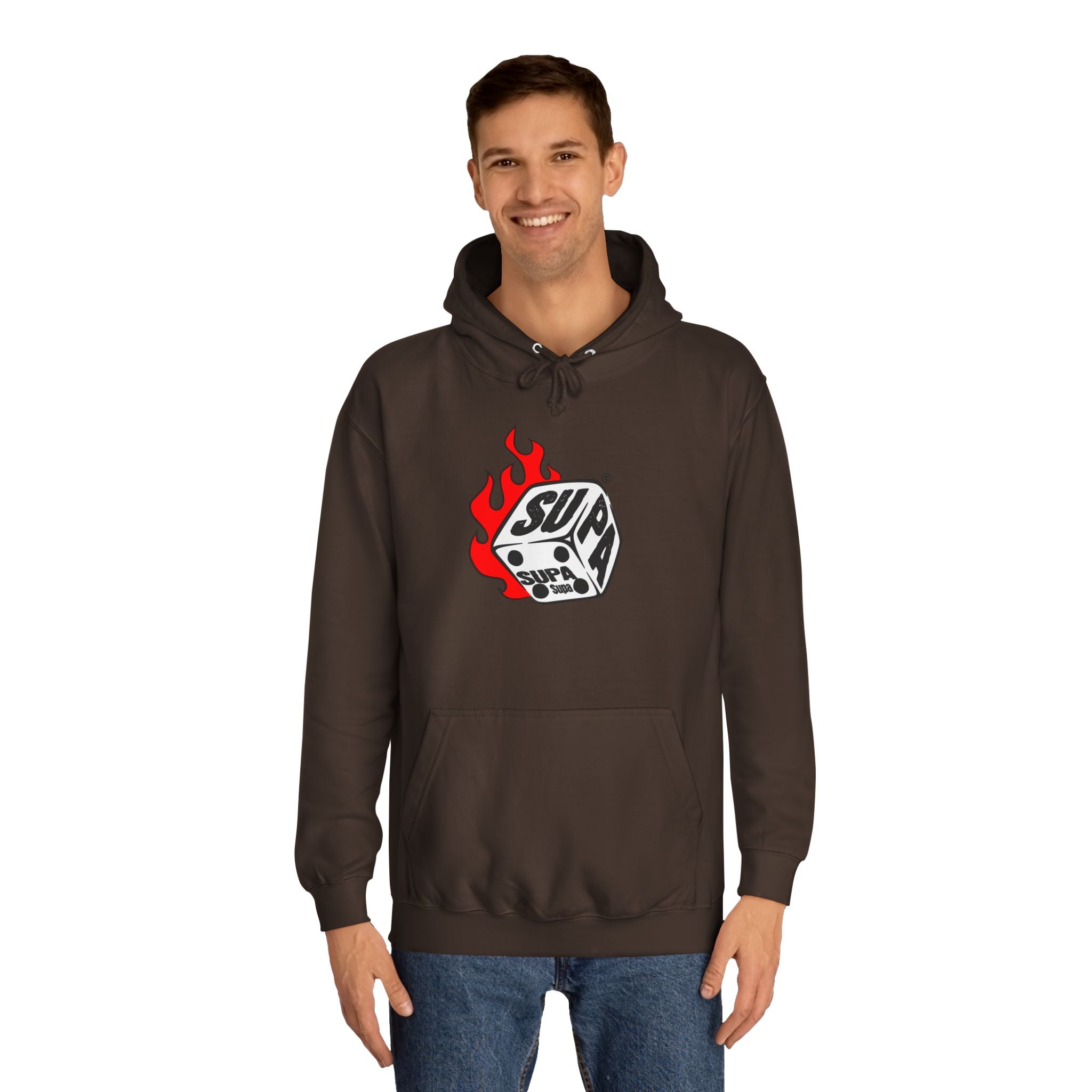 Cool Fire Graphic Unisex SUPA Hoodie, Apparel, Streetwear, Casual Wear, Unique Hooded Sweatshirt